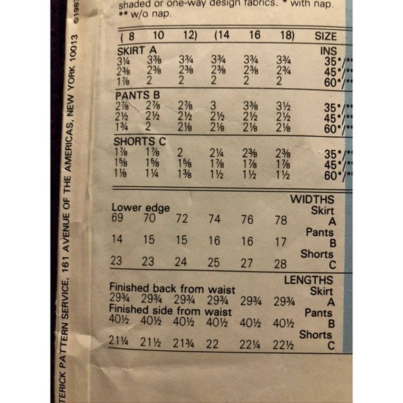 Butterick Pattern 4860 skirt pant capris sz 8 10 12 - Picture 6 of 8